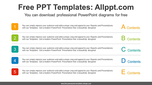 Rounded Square List PowerPoint Diagram