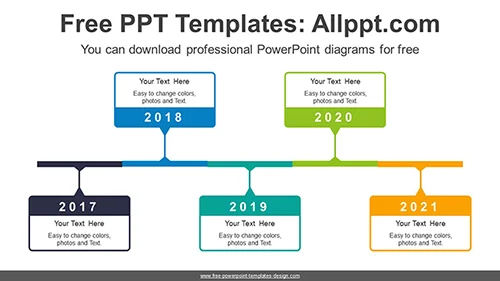 Rounded Text Boxes PowerPoint Diagram