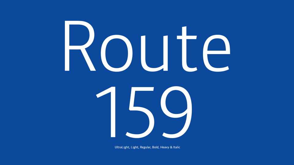 Route 159 Font Family › Fontesk