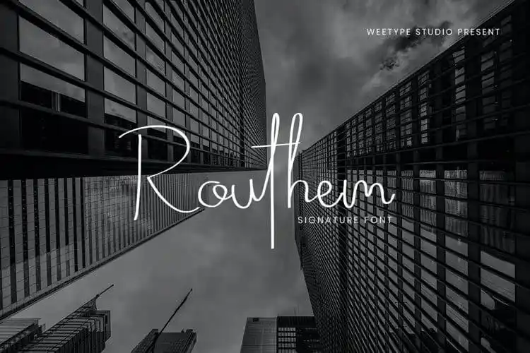 Routhem Handwritten Font