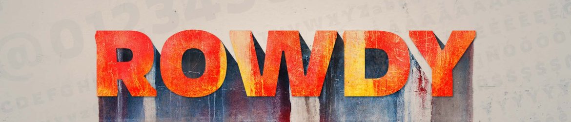 Rowdy Latin Display Typeface