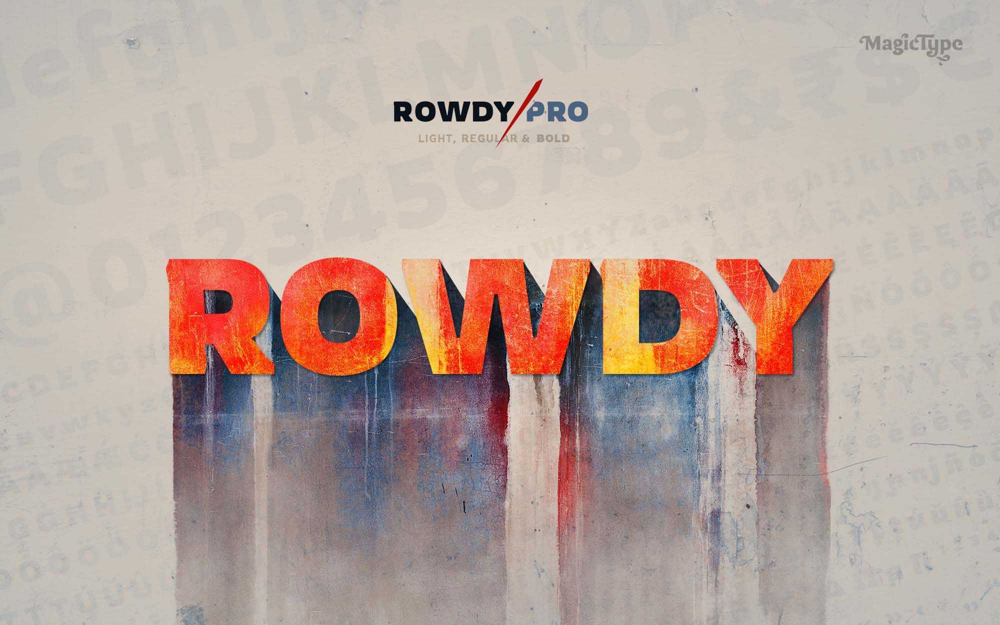 Rowdy Latin Display Typeface