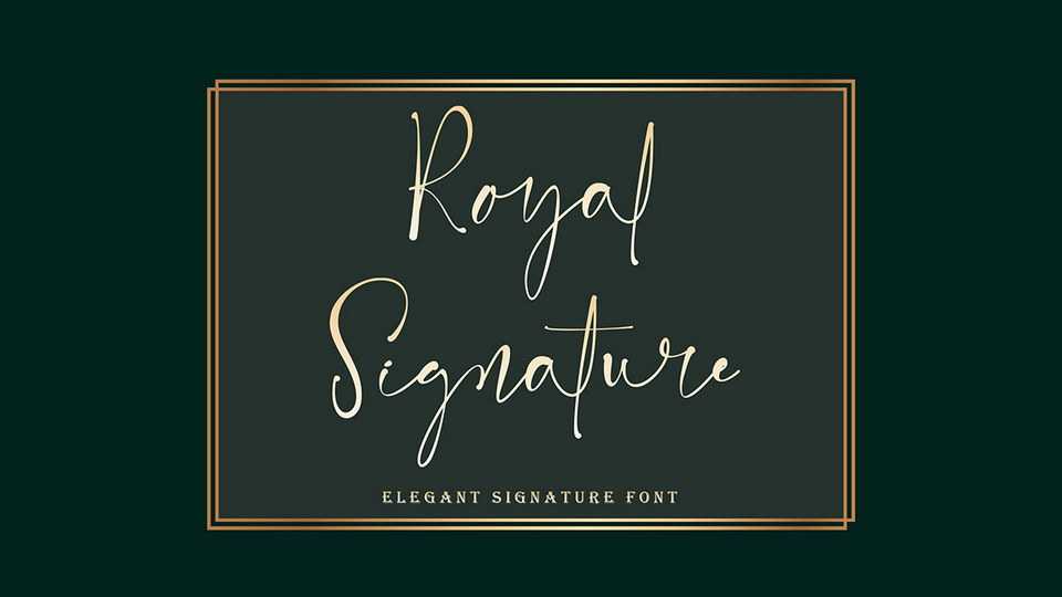 Royal Signature Font › Fontesk