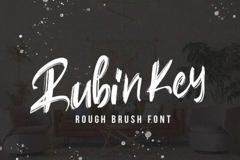 Rubin Key Brush Font