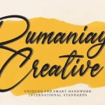 Rumaniaya Handwritten Font