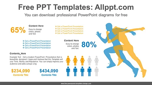Runner Silhouette PowerPoint Diagram