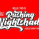 Rushing Nightshade Script Font
