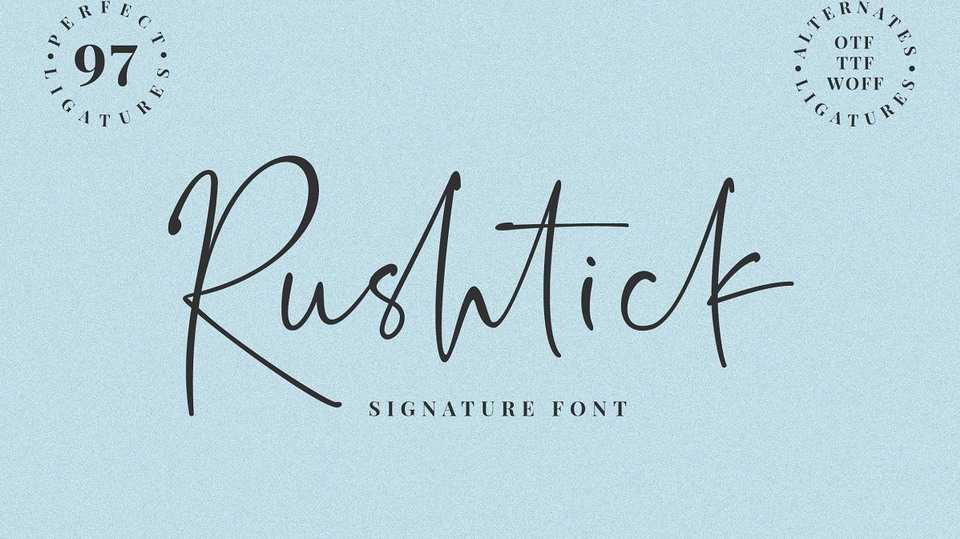 Rushtick Font › Fontesk