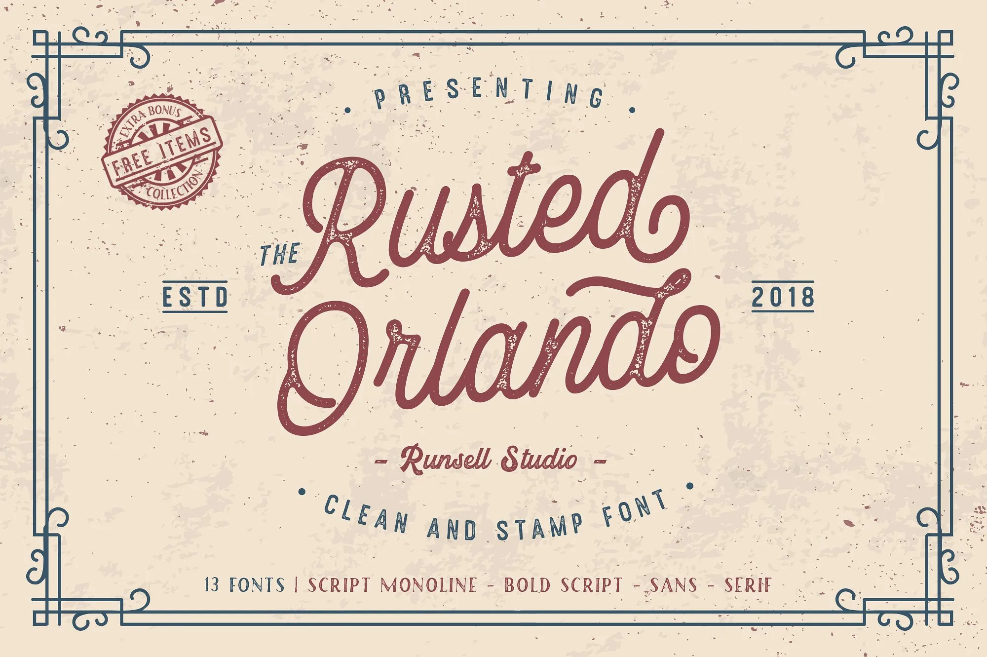 Rusted Orlando Font Family