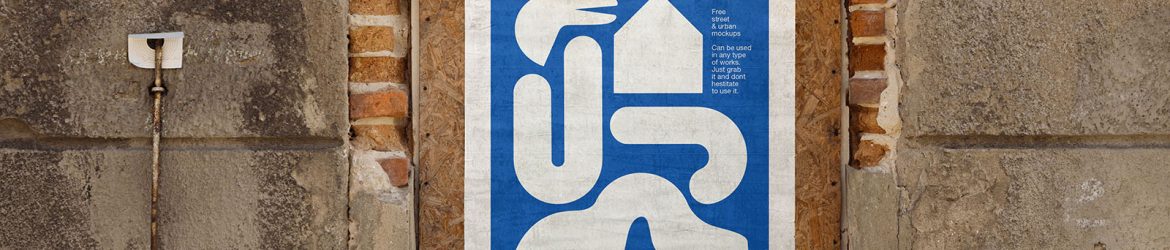 Rustic urban poster mockup