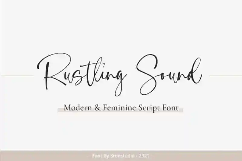 Rustling Sound Script Font