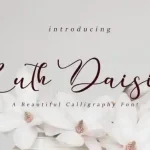 Ruth Daisi Calligraphy Font - Fonte Grátis Ruth Daisi Calligraphy Font