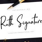Ruth Signature Font - Fonte Grátis Ruth Signature Font