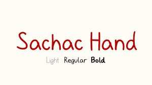 Sachac Hand Font Family › Fontesk