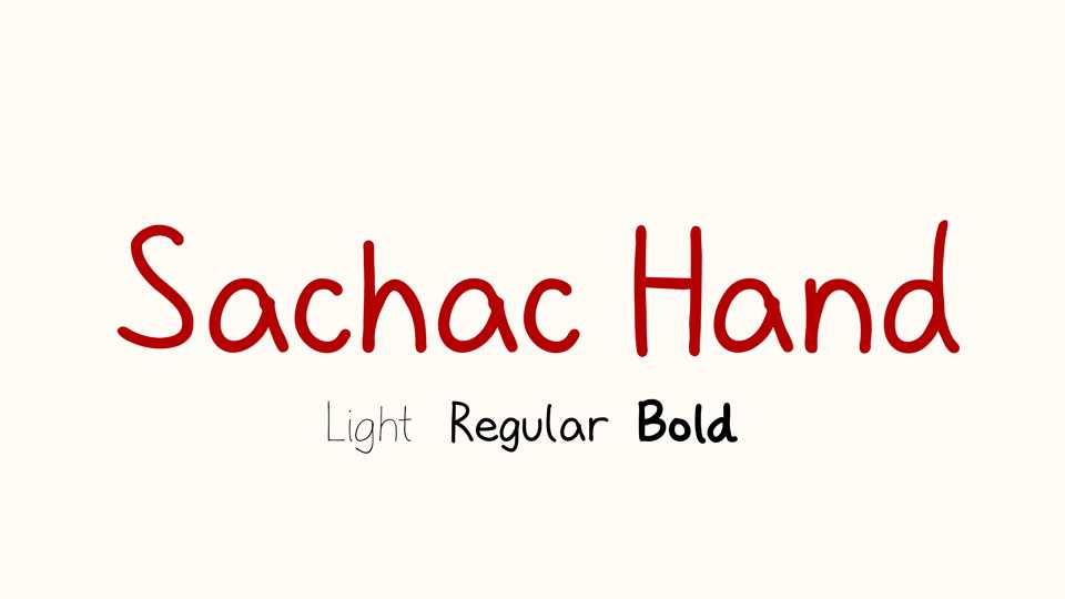 Sachac Hand Font Family › Fontesk