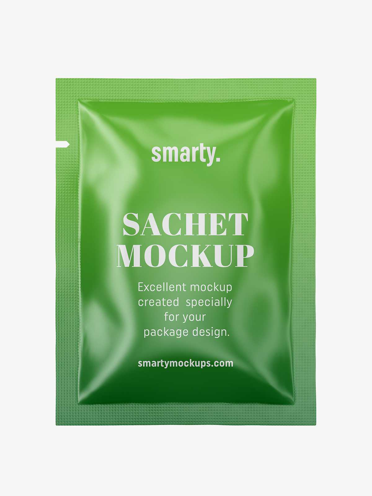Sachet mockup / glossy