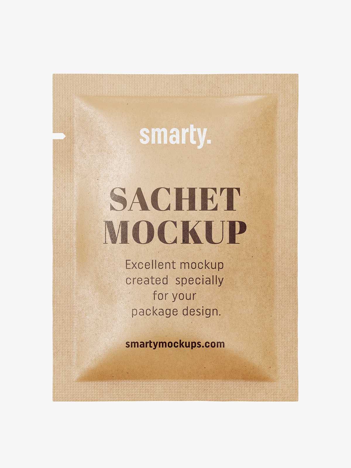Sachet mockup / kraft paper