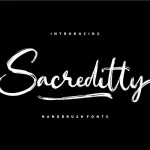Sacreditty Handbrush Font