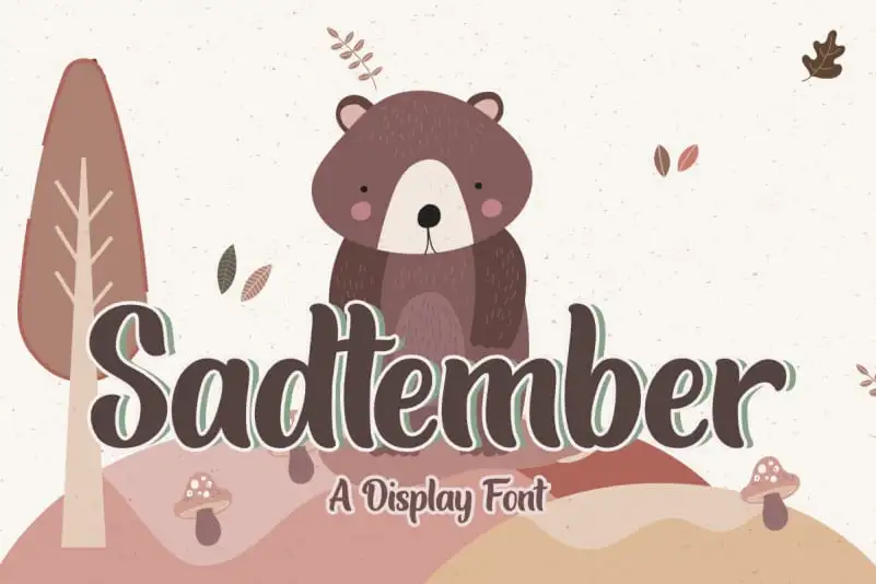 Sadtember Display Font