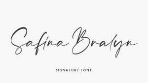 Safina Bralyn Script Font › Fontesk