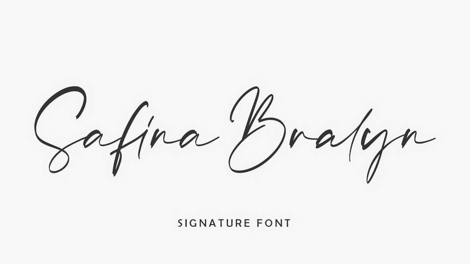 Safina Bralyn Script Font › Fontesk