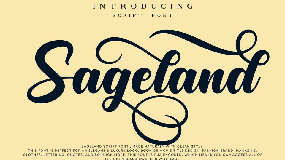 Sageland Script Font › Fontesk