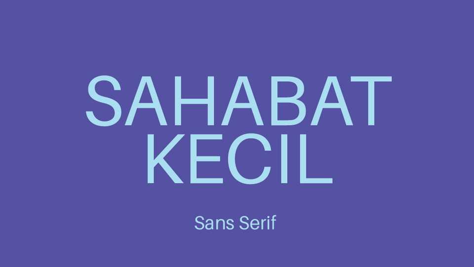 Sahabat Kecil Font Family › Fontesk
