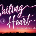 Sailing Heart Brush Font - Fonte Grátis Sailing Heart Brush Font