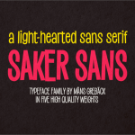 Saker Sans Light Font
