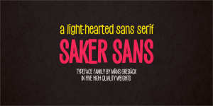 Saker Sans Light Font