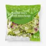 Salad mix in bag mockup