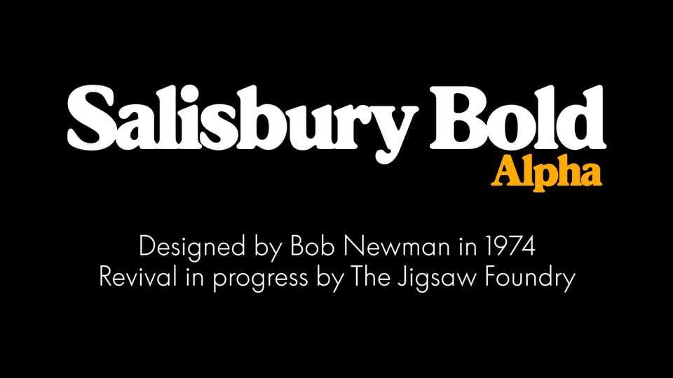 Salisbury Bold Font › Fontesk
