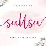 Sallsa Calligraphy Font