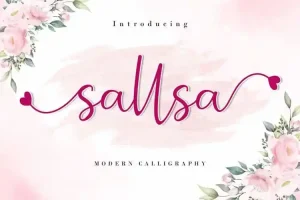 Sallsa Calligraphy Font