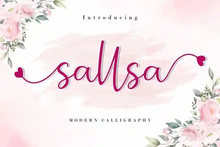 Sallsa Calligraphy Font