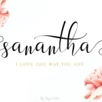 Sanantha Calligraphy Font
