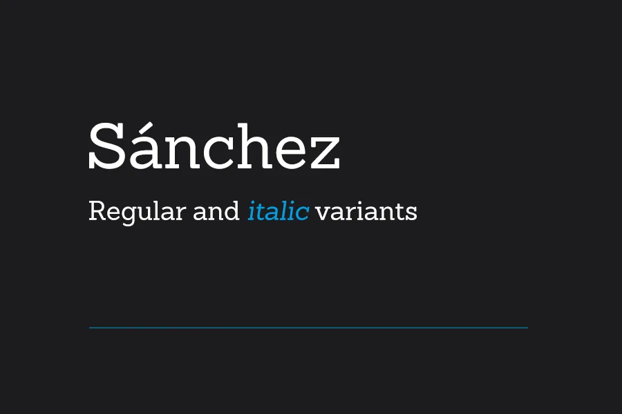 Sánchez Typeface