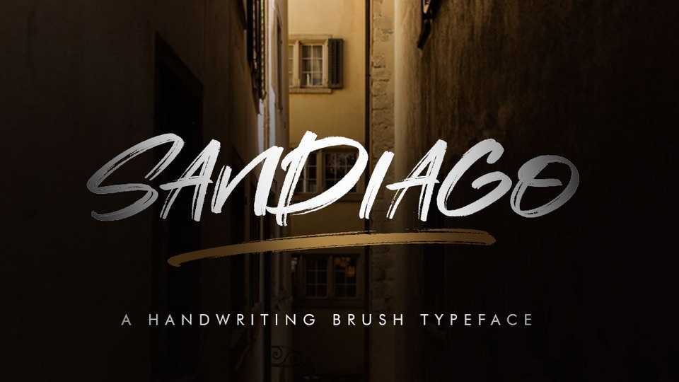Sandiago Brush Font › Fontesk
