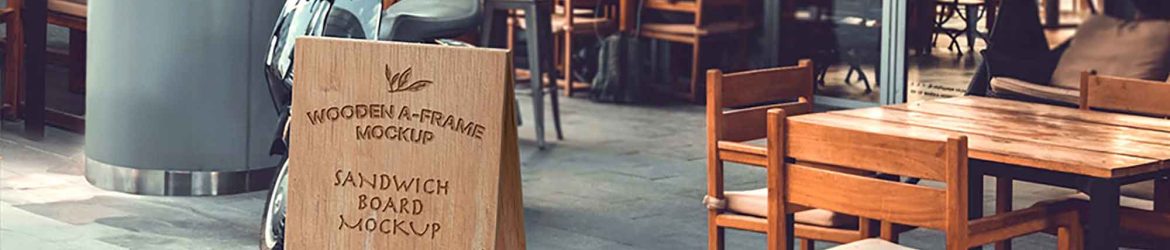 Sandwich Board Sign Mockup