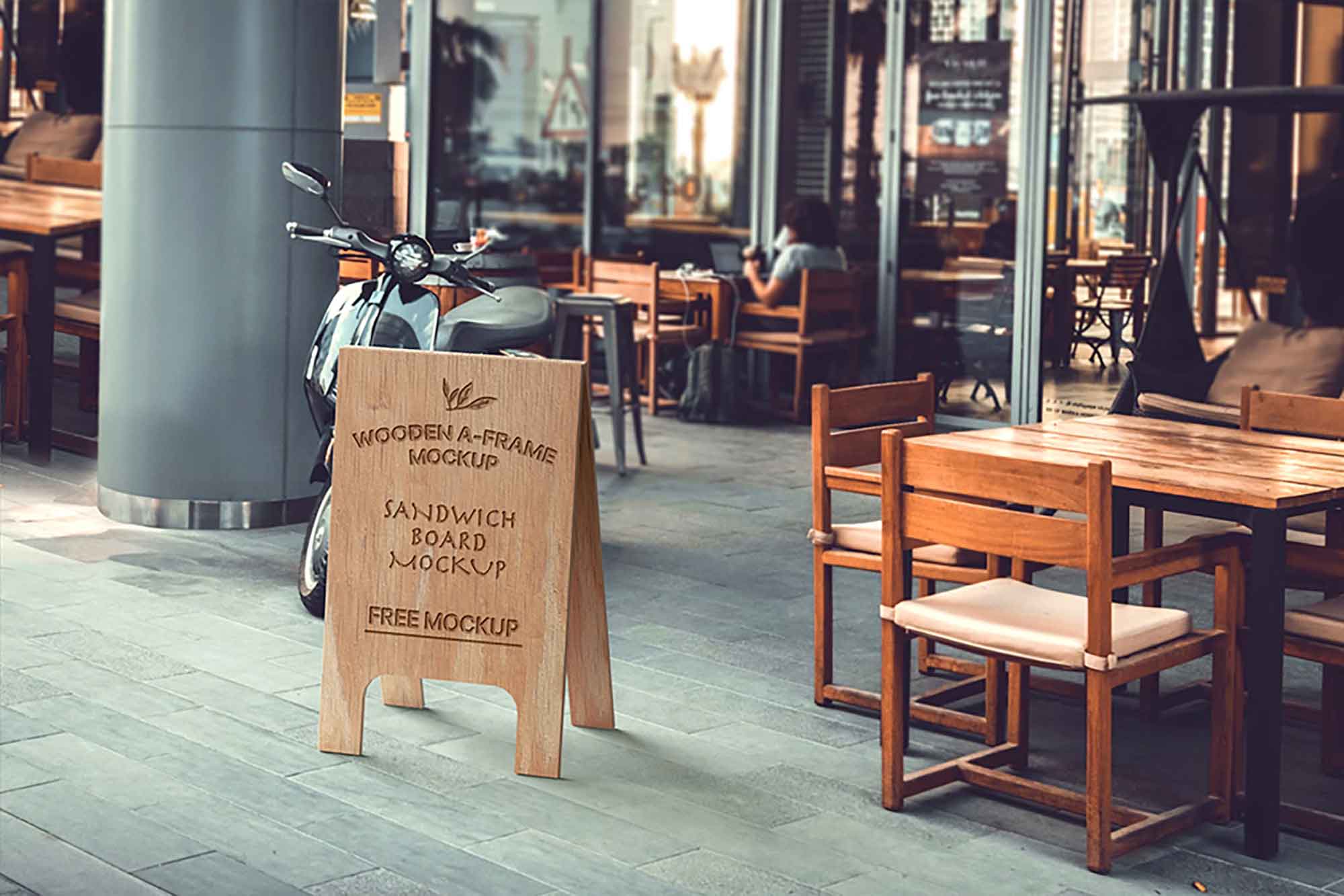 Sandwich Board Sign Mockup