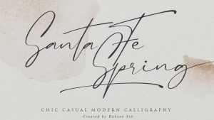 Santa Fe Spring Script Font › Fontesk