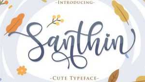 Santhin Script Font › Fontesk