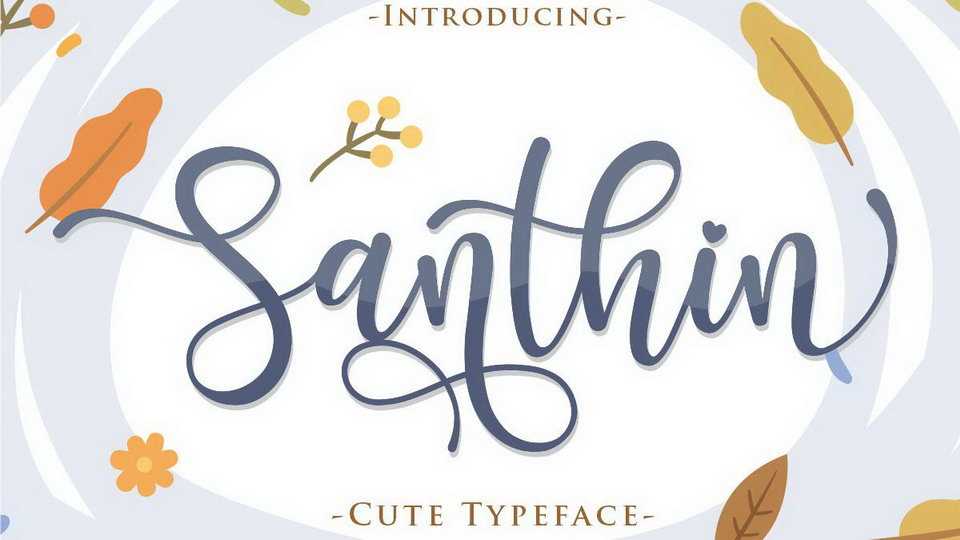 Santhin Script Font › Fontesk