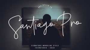Santiago Pro Script Font › Fontesk