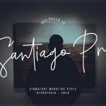 Santiago Pro Signature Font - Fonte Grátis Santiago Pro Signature Font