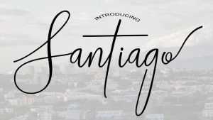 Santiago Script Font › Fontesk