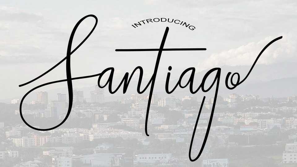 Santiago Script Font › Fontesk