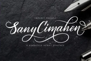 Sany Cimahen Calligraphy Font