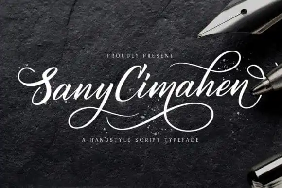 Sany Cimahen Calligraphy Font