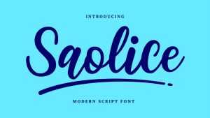 Saolice Script Font › Fontesk